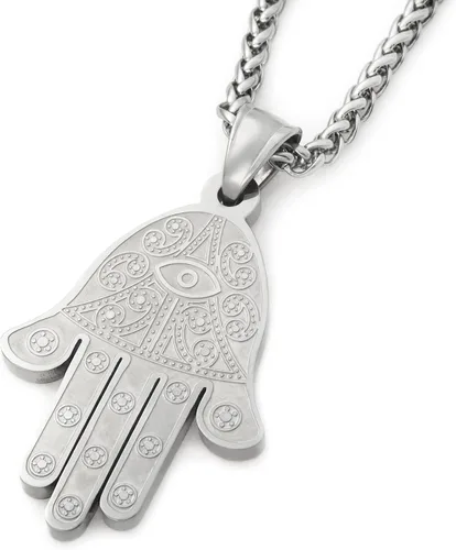 Vista 2 de Gungneer Viking Mjolnir Thor Hammer Collar con lobo cuadrado de rey bizantino cadena de oro mezclado de acero inoxidable nórdico vikingo joyería