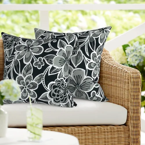 Vista 24 de DYTXIII Paquete de 2 almohadas lumbares impermeables para exteriores con rellenos, 12 x 20 pulgadas, almohada decorativa rectangular para patio