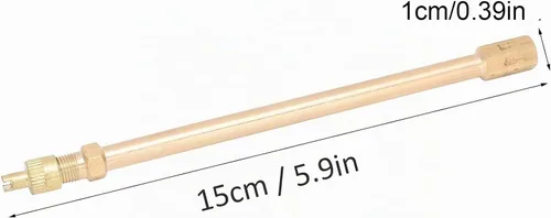 Vista 2 de Reemplazo de válvula de neumático sin cámara, vástagos de válvula de goma con adaptador de extensión de válvula de neumático, apto para scooter