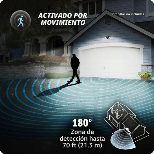 Vista 5 de Foco de luz de seguridad Heath Zenith, con sensor de movimiento, ángulo amplio