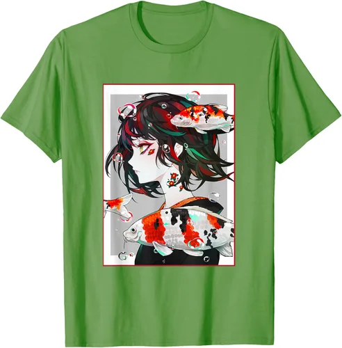 Vista 21 de Camiseta de anime anime japonés estético Otaku Negro