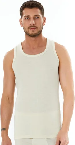 Vista 2 de Camiseta sin mangas de lana merino para hombre, capa base 185, para esquí, senderismo, camping, caza, camiseta térmica ligera