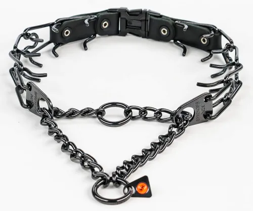 Vista 7 de Herm Sprenger Collar de Entrenamiento para Perros de Liberación Rápida Negro de Acero Inoxidable Collar Sin Tirones Hebilla de Cuero de Liberación