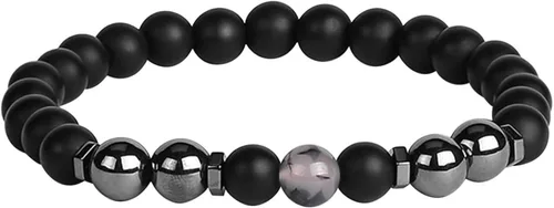 Vista 2 de Tobillera de obsidiana negra para mujeres y hombres, pulsera adelgazante de chakras, pulsera antihinchazón, ajustable, piedra curativa, regalo
