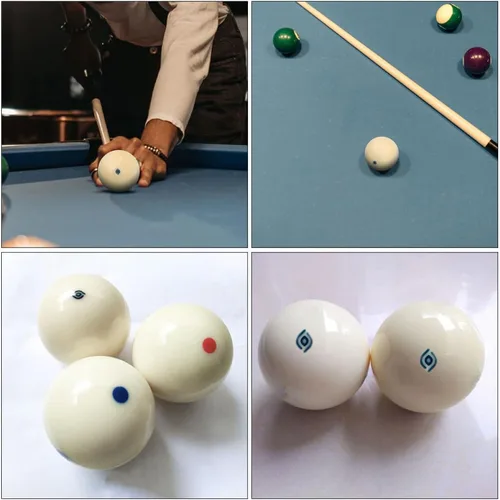 Vista 8 de LIOOBO Bolas de billar profesionales 2 unidades, 2.3 in, grandes, resistentes al desgaste, blancas, para billar y accesorios de mesa de billar