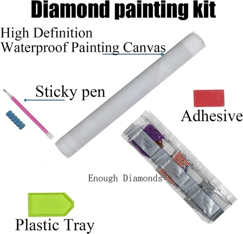 Vista 4 de JFYHAB Kits de pintura de diamantes de mandala para adultos, kits de arte de diamantes de imitación 5D para adultos, niños y principiantes, kit