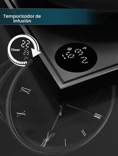 Vista 7 de INTASTING Hervidor Eléctrico de Cuello de Cisne, Control de Temperatura Preciso ±1℉, Interior de Acero Inoxidable, Calentamiento Rápido para Café