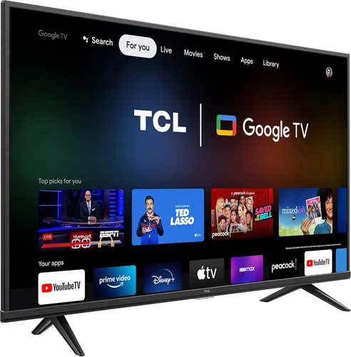 Vista 3 de TCL Smart TV de 43" clase 4-Series 4K UHD HDR con Google TV - Modelo 43S446, 2022