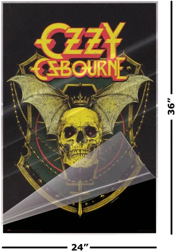 Vista 2 de Ozzy Osbourne - Póster musical (calavera) (tamaño: 24" x 36") (póster laminado)