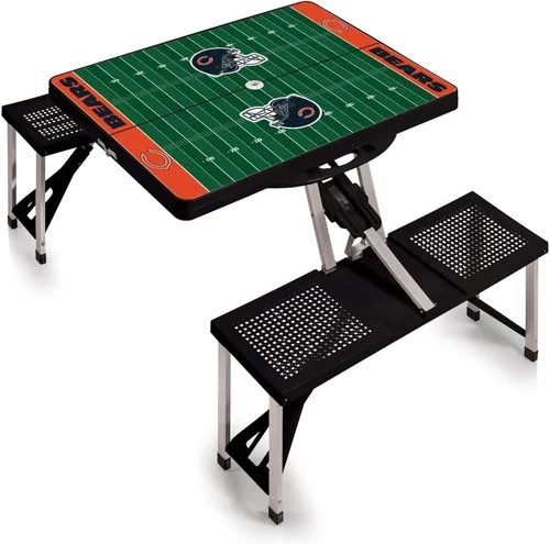 Vista 21 de Picnic TIME NFL Football Field Folding Picnic Table, Camping Table, Outdoor Table with Umbrella Hole