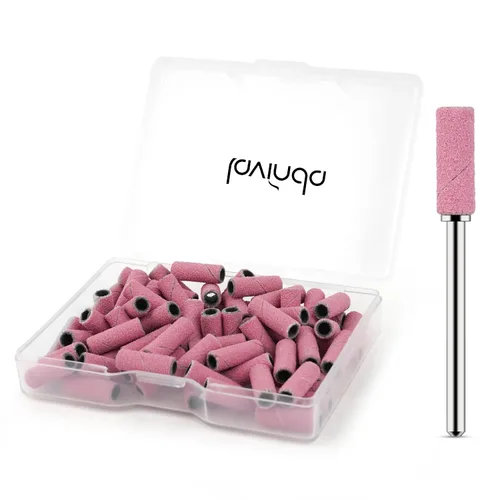 Vista 17 de Lavinda Brocas para taladro de uñas de 3/32 pulgadas de fácil remoción para bandas de lijado, mandril pequeño profesional de acero inoxidable de 3.1