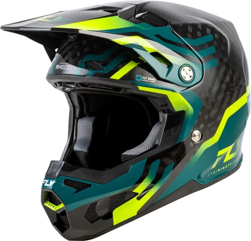 Vista 7 de FLY Racing Casco juvenil Formula S Carbon Byte MX - Aprobado por ECE/DOT, carcasa de carbono, equipo de protección avanzada para motocross, juvenil L