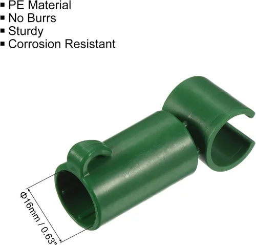 Vista 3 de MECCANIXITY Clip de conector de estacas de plantas de 2.28 pulgadas de largo, clips de hebilla para juntas de tubería para palos de patio, caña
