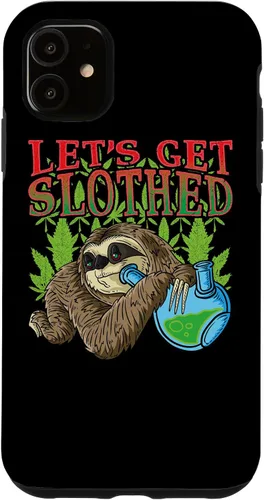Vista 8 de Sloth Smokes Grass Shirt Marihuana Sloth Cannabis Stoner Case para iPhone 17