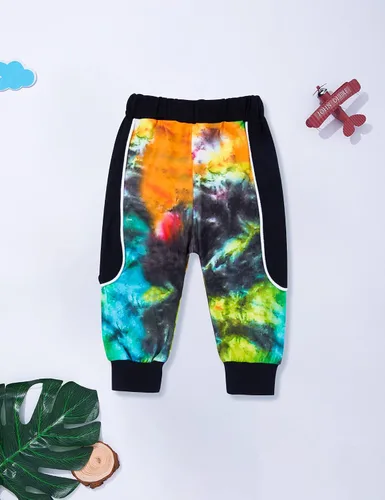 Vista 9 de KANGKANG Conjunto de sudadera de manga larga con estampado de letras para niños pequeños, conjunto de pantalones con estampado de dinosaurio