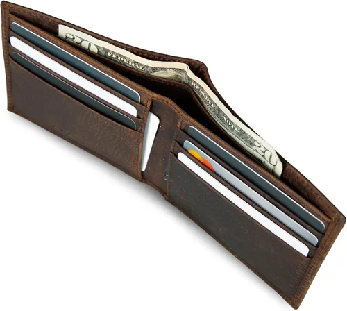 Vista 6 de Lucky Brand Men's Bifold Wallet ID Window Card Slots Genuine Leather Organization Durable Stylish