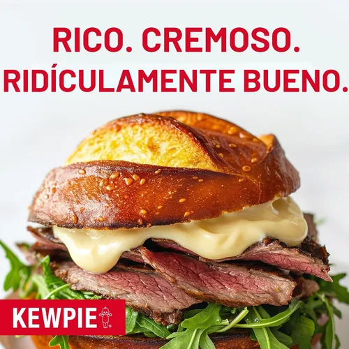 Vista 3 de Kewpie Mayonesa, botella exprimible de sándwich de mayonesa, estilo japonés, tubo de 12 onzas (paquete de 1)