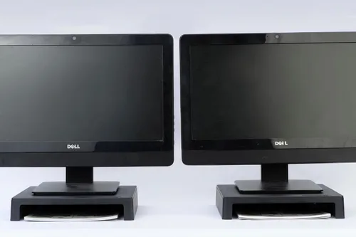 Vista 3 de Vu Ryte Soporte elevador apilable para monitor de computadora de 2 pulgadas, VuRyser 2, negro, VUR 4855 (paquete de 2)