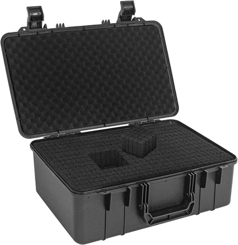 Vista 10 de Funda rígida protectora a prueba de golpes y resistente al agua con inserción de espuma DIY personalizada para cámara, etc, 11 X 9.5 X 5 pulgadas