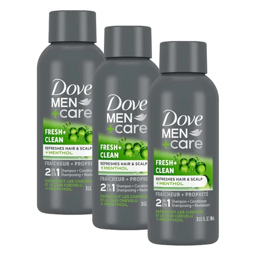 Vista 10 de DOVE MEN + CARE Champú y acondicionador fortificante 2 en 1 fresco y limpio con cafeína para cabello normal a graso ayuda a fortalecer