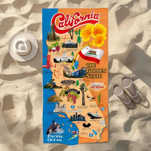Vista 4 de Kaufman - Toallas de playa personalizadas para niños (1430)
