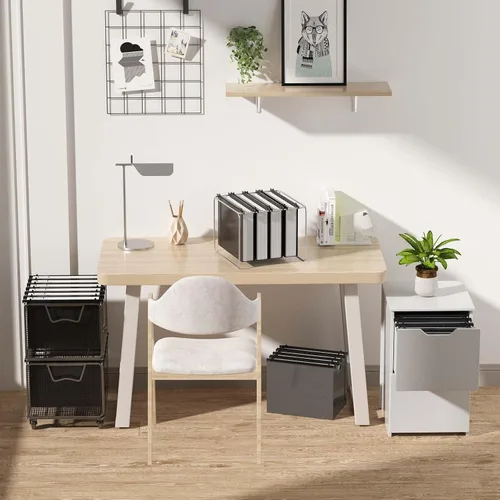 Vista 7 de Carpeta colgante de archivos de capacidad extra en plástico tamaño carta, paquete de 12 carpetas colgantes reforzadas con expansión de 2 pulgadas