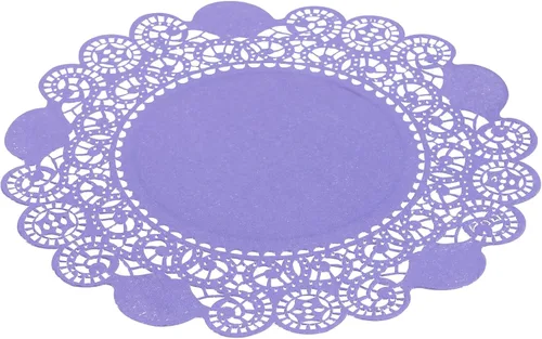 Vista 72 de Restaurantware Pastry Tek Blondas de Encaje de 4 x 4 Pulgadas 100 Vajilla Decorativa - Blondas de Mesa Desechables Redondas de Papel Negro