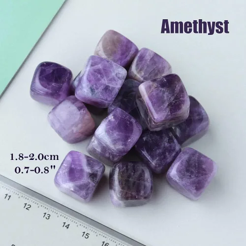 Vista 5 de Piedras de whisky de amatista, cubos de hielo de cristal para bebidas, rocas de whisky, cubos de vino de 0.7 a 0.8 pulgadas, regalos para mujeres