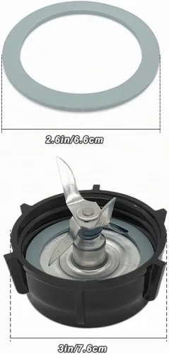 Vista 3 de Para Oster Blender Piezas de Repuesto Blender Cuchilla de Trituradora de Hielo con Tapa Base Tarro Acoplamiento Perno Eslingor Pin y 2 Junta