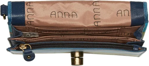 Vista 4 de Anna by Anuschka Bolso de mano pintado a mano de cuero genuino vintage para mujer