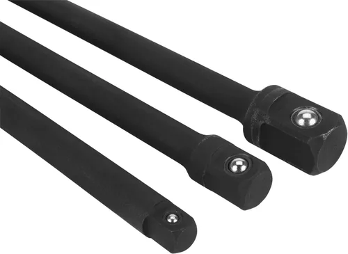 Vista 2 de Performance Tool W9052 - Juego de adaptadores de enchufe de 10 pulgadas (3 piezas) de unidad cuadrada biselada en tamaños de unidad de 1/4, 3/8