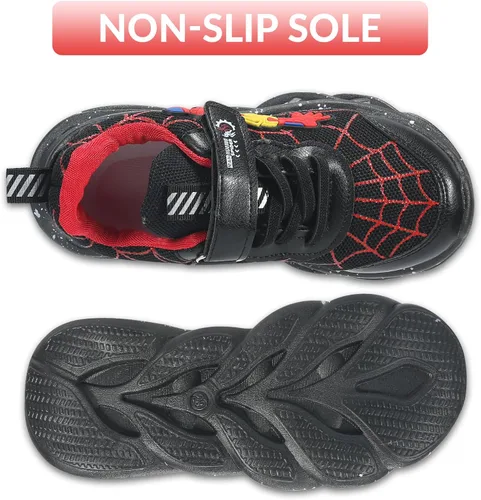 Vista 4 de Zapatillas iluminadas LED de dibujos animados para deportes al aire libre y correr con diseño transpirable