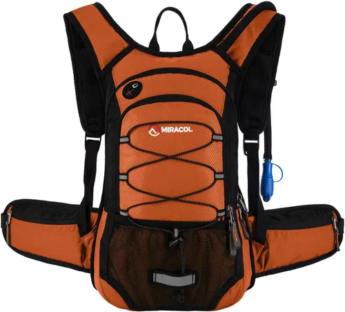 Vista 11 de Mochila de hidratación para senderismo con bolsa de agua - Miracol Bolsa de agua aislada con vejiga de 2L
