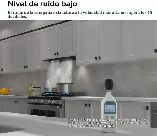 Vista 4 de Campana extractora de inserción negra de 30 pulgadas, campana de ventilación con conductos y sin conductos de 900 CFM IKTCH Stainless Steel