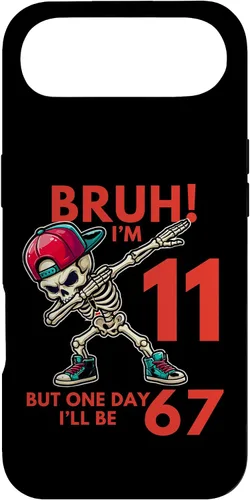Vista 27 de Bruh I'm 11 But One-Day I'll Be 67 Retro 11th Birthday - Carcasa para iPhone 17
