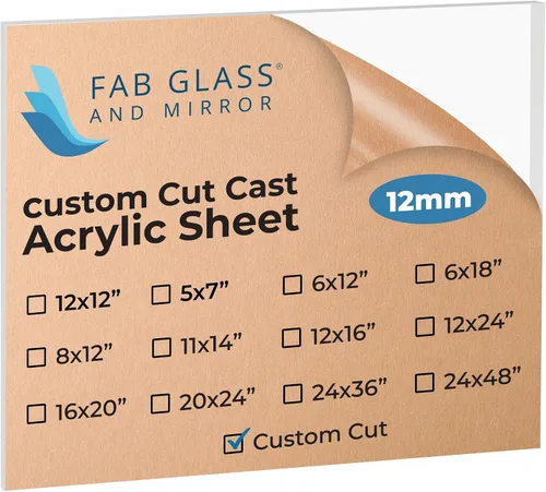 Vista 31 de Fab Glass and Mirror ACR12M5X7RC - Hoja de plexiglás acrílico de plástico PET de 5 x 7 x 1/2 pulgadas de grosor con película protectora, peso ligero