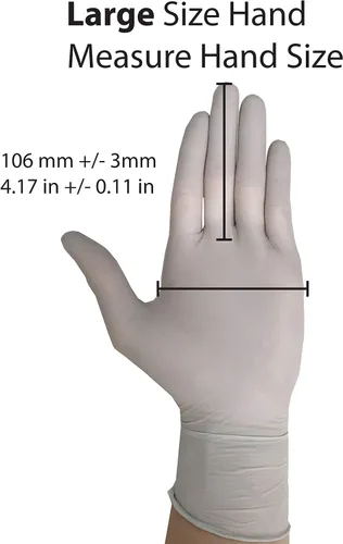 Vista 7 de Guantes desechables, aptos para alimentos, guantes de nitrilo Lite Duty, ligeros y resistentes, (250 unidades)
