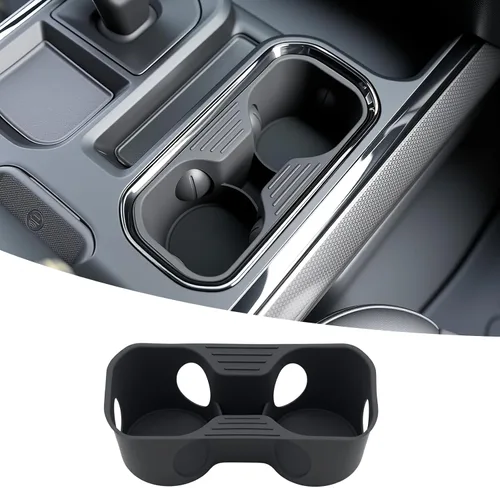 Vista 18 de Organizador de portavasos compatible con accesorios Chevy Equinox 2018-2024, sin ruido, a prueba de agua y polvo, TPE inserto para consola