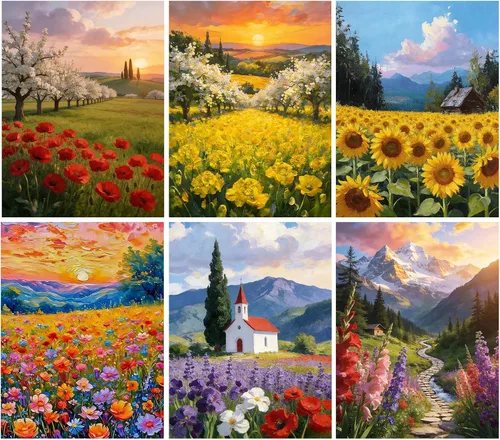 Vista 10 de DOTSOPS Kits de pintura de diamantes para adultos, kit de pintura para manualidades, manualidades, paquetes de arte de diamantes 5D, kits completos