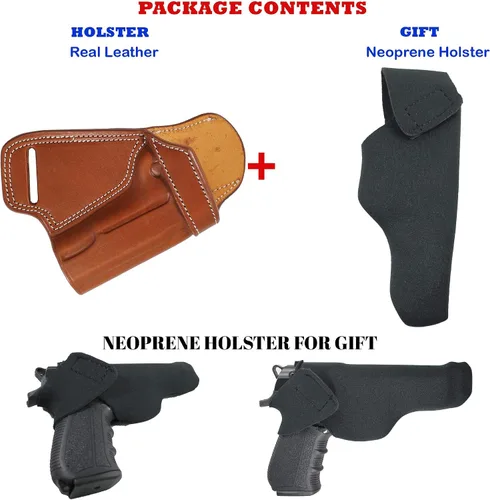 Vista 4 de Funda de Pistola de Cuero Artesanal Premium SOB (Small of Back)