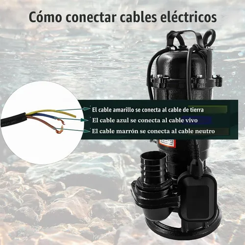 Vista 2 de Bomba sumergible de aguas residuales/efluentes del arrabio de la bomba 220V 2HP del sumidero