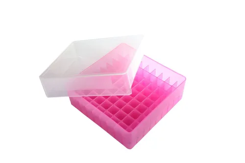 Vista 5 de Heathrow Scientific - HS120041 HS120033 Caja de almacenamiento de microtubos de 81 pozos, caja criogénica, almacenamiento de tubos, tubos de 1.5