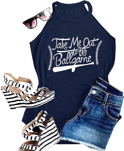 Vista 10 de Camiseta de béisbol para mujer, camiseta sin mangas con espalda cruzada para mujer, camiseta de béisbol para mamá, chaleco de verano, camiseta gris