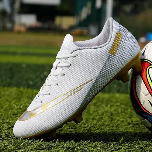 Vista 7 de OAOUIA Tacos de fútbol para hombre, zapatos de fútbol para jóvenes al aire libre, interiores y niños, zapatos de fútbol para correr en tierra firme