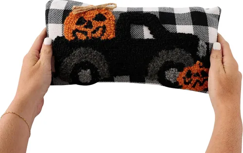 Vista 7 de Mud Pie Mini almohada de gancho de Halloween, 1 unidad (paquete de 1), camión