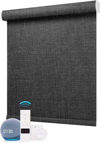 Vista 12 de ZSTARR Persianas motorizadas, persianas inteligentes opacas compatibles con batería recargable Alexa motor silencioso para hotel, sala de estar