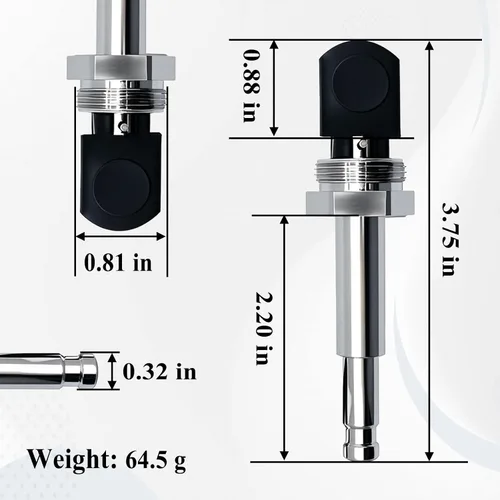 Vista 2 de Desviador de botón RP5649, compatible con grifo de bañera y ducha