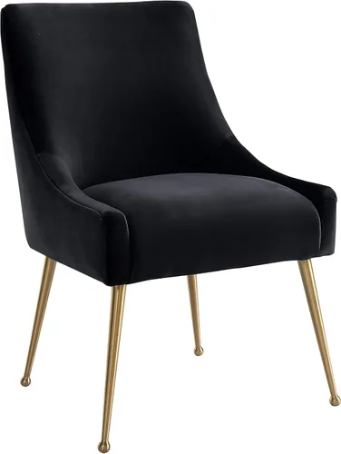 Vista 3 de Tov Furniture Beatrix Velvet - Silla auxiliar de comedor (negro)