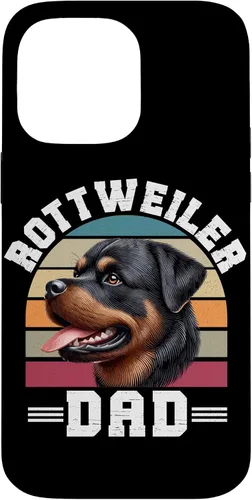 Vista 21 de Rottweiler Dad Rottie Father Dog Parent Father's Day Retro Case for iPhone 16