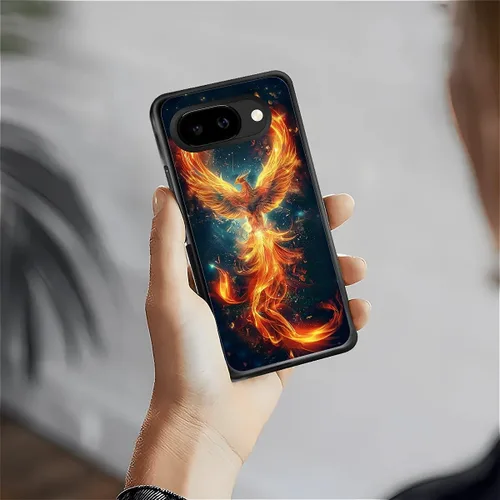 Vista 578 de Compatible con Google Pixel 4A 5G Mobile Case Creative Acrylic Panel trasero Silicona Protección Grip especialmente diseñado para Google Pixel 4A 5G